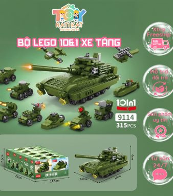 Mô hình lắp ghép phiên bản màu xanh lá thuộc dòng 10&1