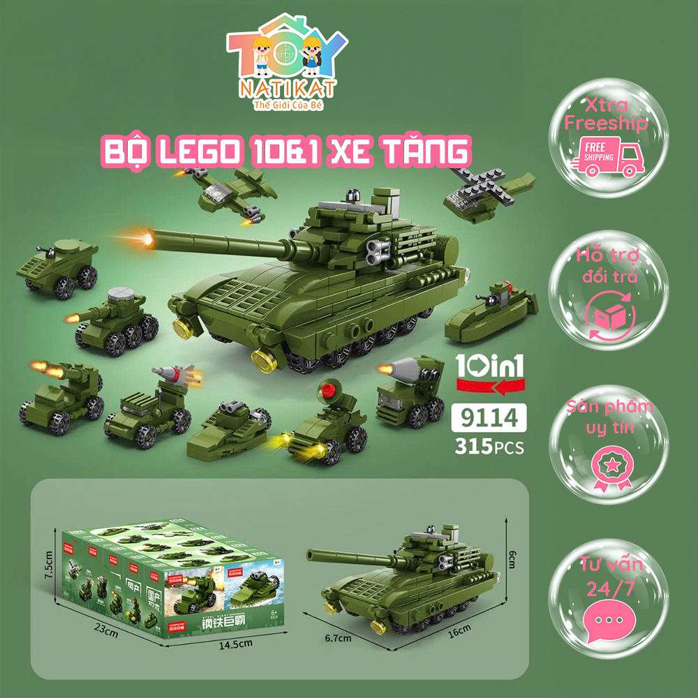 Mô hình lắp ghép phiên bản màu xanh lá thuộc dòng 10&1
