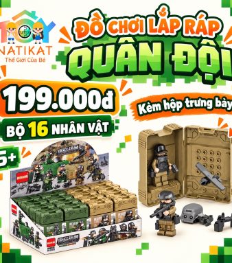 Đồ chơi lắp ráp quân đội Lee Brother bộ 16 nhân vật NATIKAT giá 199.000đ