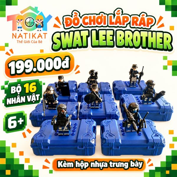Bộ đồ chơi lắp ráp SWAT Lee Brother 16 nhân vật NATIKAT giá 199.000đ