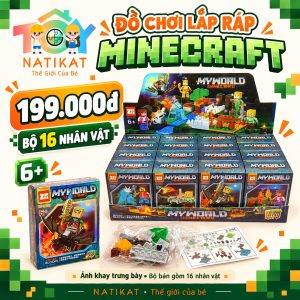 Bộ đồ chơi lắp ráp Minecraft 16 nhân vật NATIKAT giá 199.000đ