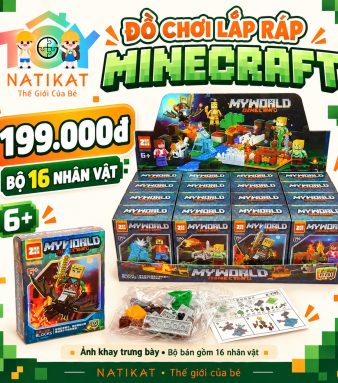 Bộ đồ chơi lắp ráp Minecraft 16 nhân vật NATIKAT giá 199.000đ